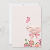 花びらアンドプロセッコフローラアーチブライダルシャワー 招待状 (裏面)