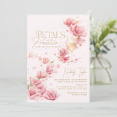 花びらアンドプロセッコフローラシャンパンブライダルシャワー 招待状 (スタンド正面)