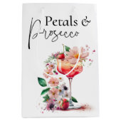 花びらアンドプロセッコフローラブライダルシャワーブランチ ミディアムペーパーバッグ (正面)