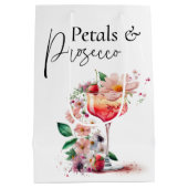 花びらアンドプロセッコフローラブライダルシャワーブランチ ミディアムペーパーバッグ (裏面)