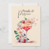 花びらアンドプロセッコフローラブライダルシャワーブランチ 招待状 (裏面)