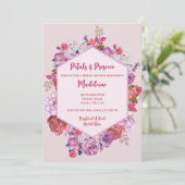 花びらアンドプロセッコフローラブライダルシャワー 招待状 (スタンド正面)