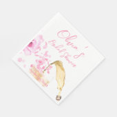 花びらアンドプロセッコブライダルシャワーナプキンス スタンダードランチョンナプキン (角)