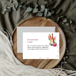 花びらアンドプロセッコブライダルシャワーパーティー エンクロージャーカード