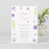 花びらアンドプロセッコブライダルシャワーブランチパーティー 招待状 (スタンド正面)