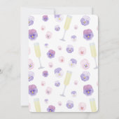 花びらアンドプロセッコブライダルシャワーブランチパーティー 招待状 (裏面)