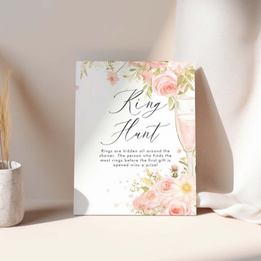 花びらアンドプロセッコブライダルシャワーリングや輪狩り ポスター