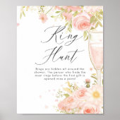 花びらアンドプロセッコブライダルシャワーリングや輪狩り ポスター (正面)