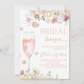 花びらアンドプロセッコブライダルシャワー-フローラシャンパン 招待状 (正面)