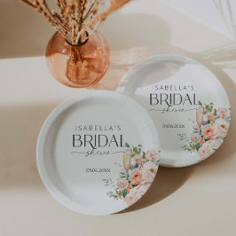 花びらアンドプロセッコブライダルシャワー ペーパープレート