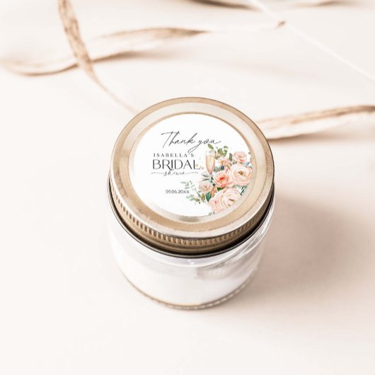 花びらアンドプロセッコブライダルシャワー ラウンドシール