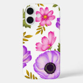 花びらイン調和- Anemone and Cosmos Case-Mate iPhoneケース (裏面)