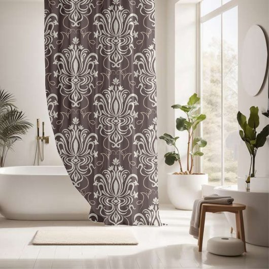 花びらエレガンスモチーフ シャワーカーテン