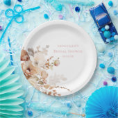 花びらエレガントとプロセッコフローラブライダルシャワー ペーパープレート (パーティー)