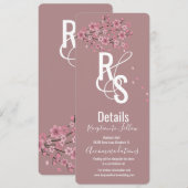 花びらグラデーションさくらんぼブロッサムツリーボタニー詳細 招待状 (正面/裏面)