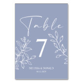 花びらシンプル結婚のテーブル番号 テーブルナンバー (正面)