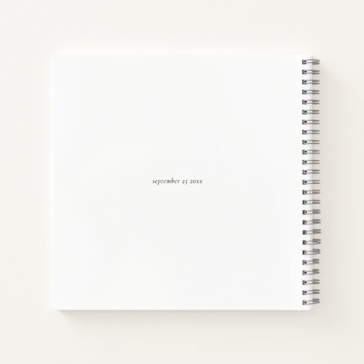 花びらスエレガントプロセッコブライダルシャワーゲストブック ノートブック (裏面)