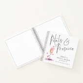 花びらスエレガントプロセッコブライダルシャワーゲストブック ノートブック (内部)