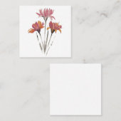 花びらスプラッシュ：水彩画と鉛筆フローラアート 紹介カード (正面/裏面)