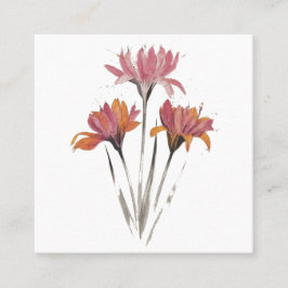 花びらスプラッシュ：水彩画と鉛筆フローラアート 紹介カード