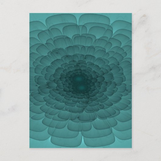 花びらティール（緑がかった色） ポストカード (正面)