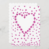 花びらハート招待状 招待状 (正面/裏面)