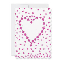 花びらハート招待状