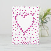 花びらハート招待状 招待状 (スタンド正面)