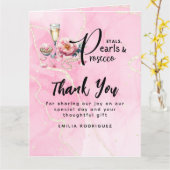 花びらパールスプロセッコウィビズブライダルシャワー カード (黄色い花)