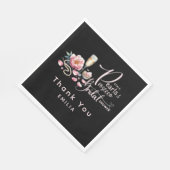 花びらパールスプロセッコウィビズブライダルシャワー スタンダードランチョンナプキン (角)