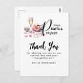 花びらパールスプロセッコウィビズブライダルシャワー ポストカード (正面/裏面)