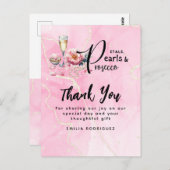 花びらパールスプロセッコウィビズブライダルシャワー ポストカード (正面/裏面)