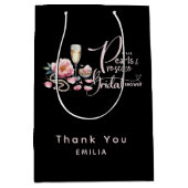 花びらパールスプロセッコウィビズブライダルシャワー ミディアムペーパーバッグ (正面)