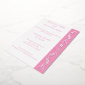 花びらピンク箔の魅力招待状 箔招待状 (回転した状態)