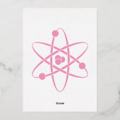 花びらピンク箔の魅力招待状 箔招待状 (裏面)