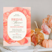 花びらフローラアーチブライダルシャワーピンク招待状 招待状