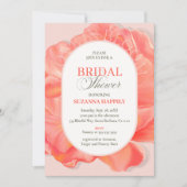 花びらフローラアーチブライダルシャワーピンク招待状 招待状 (正面)