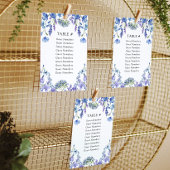 花びらフローラ結婚のシーティングカード 招待状