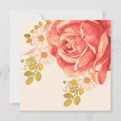 花びらプロセコエレガントフローラブライダルシャワー 招待状 (裏面)