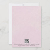 花びらプロセッコウォーターカラーフローラブライダルシャワー 招待状 (裏面)