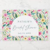 花びらプロセッコフローラブライダルシャワーパーティー スパークリングワインラベル (シングルラベル)