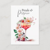 花びらプロセッコフローラブライダルシャワーブランチ推測 エンクロージャーカード (裏面)