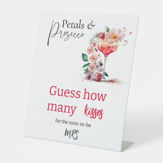 花びらプロセッコフローラブライダルシャワーブランチ推測 台座サイン (正面)