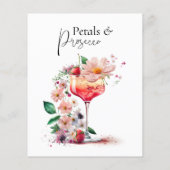 花びらプロセッコフローラブライダルシャワーブランチ日付 (裏面)