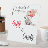 花びらプロセッコフローラブライダルシャワーブルンチギフト 台座サイン (インサイチュ)