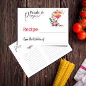 花びらプロセッコフローラブライダルシャワーレシピカード ノートカード