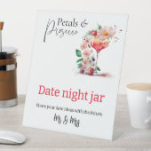 花びらプロセッコフローラブライダルシャワー日アドバイス 台座サイン (インサイチュ)