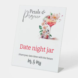 花びらプロセッコフローラブライダルシャワー日アドバイス 台座サイン