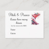 花びらプロセッコフローラ結婚ブライダルシャワーのゲーム エンクロージャーカード (正面)