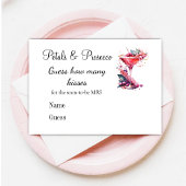 花びらプロセッコフローラ結婚ブライダルシャワーのゲーム エンクロージャーカード